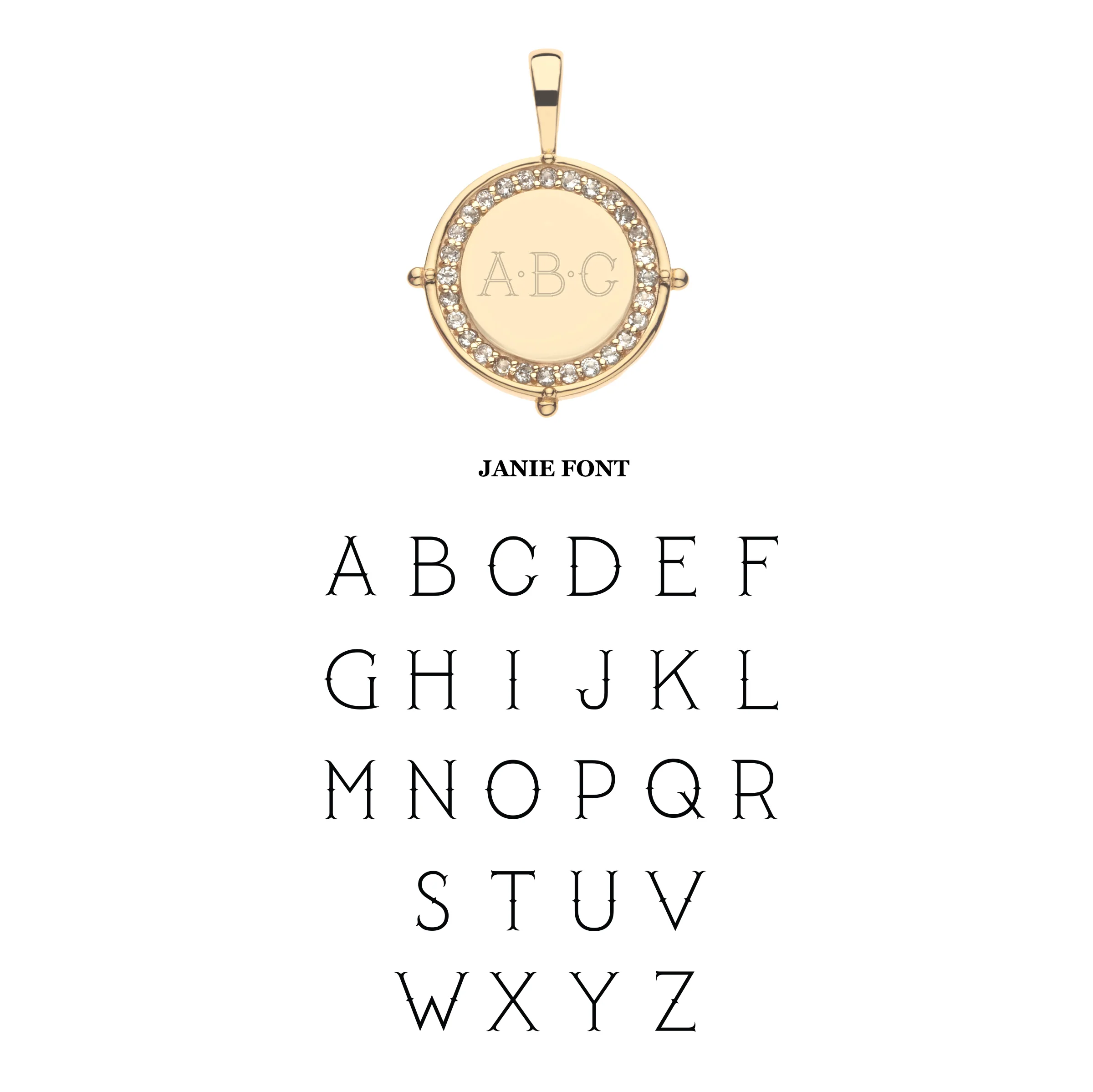 Bridal Collection: Embellished Personalized Petite Coin Pendant - Image 5