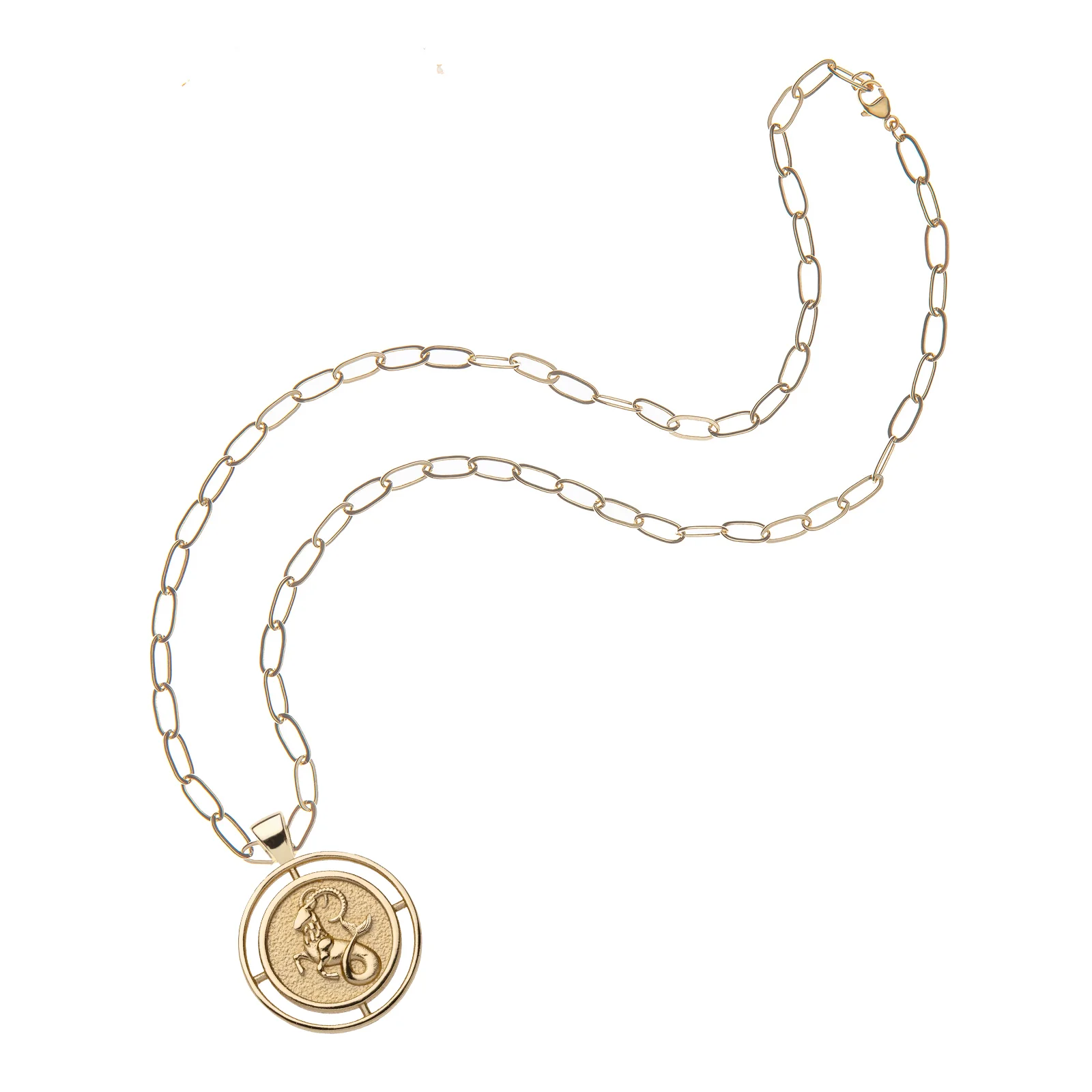 CAPRICORN JW Small Zodiac Pendant Coin - Dec 22 - Jan 19 - Image 5