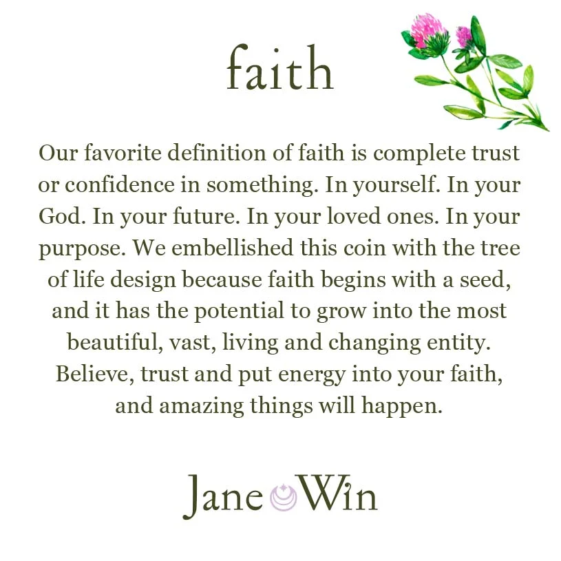 FAITH JW Small Pendant Coin in Silver - Image 4