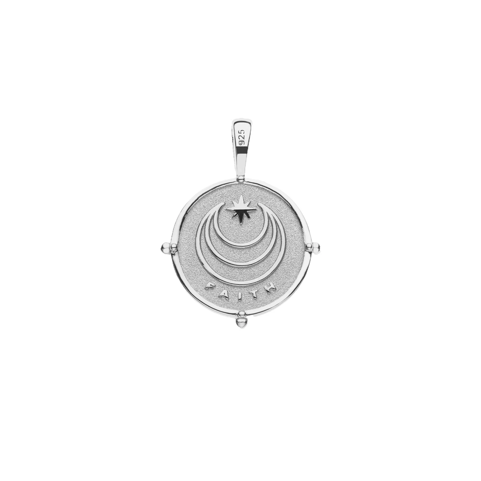 FAITH Petite Embellished Coin in Silver - Image 2