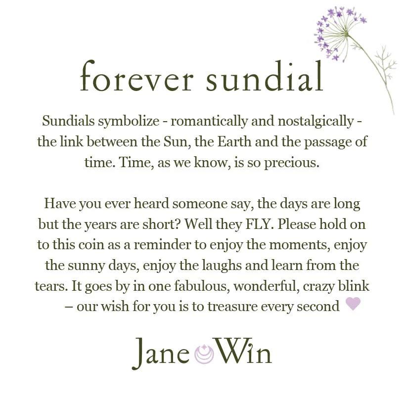 FOREVER Sundial Pendant Coin in Solid Gold - Image 3