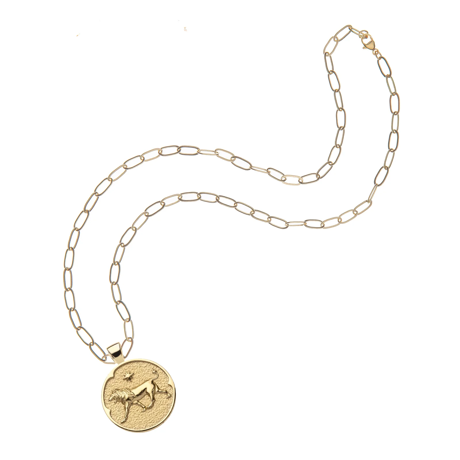 LEO JW Small Zodiac Pendant Coin - Jul 23 - Aug 22 - Image 5