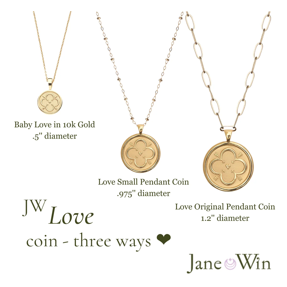 LOVE Baby JW Pendant in 10k Gold - Image 6
