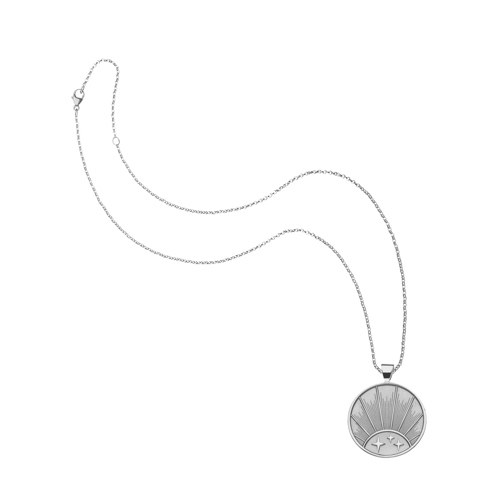 STRONG JW Original Pendant Coin (Rising Sun) in Silver - Image 4