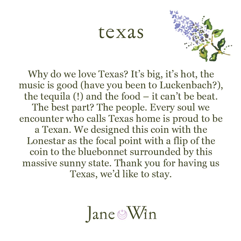 TEXAS JW Small Pendant Coin in Solid Gold - Image 3